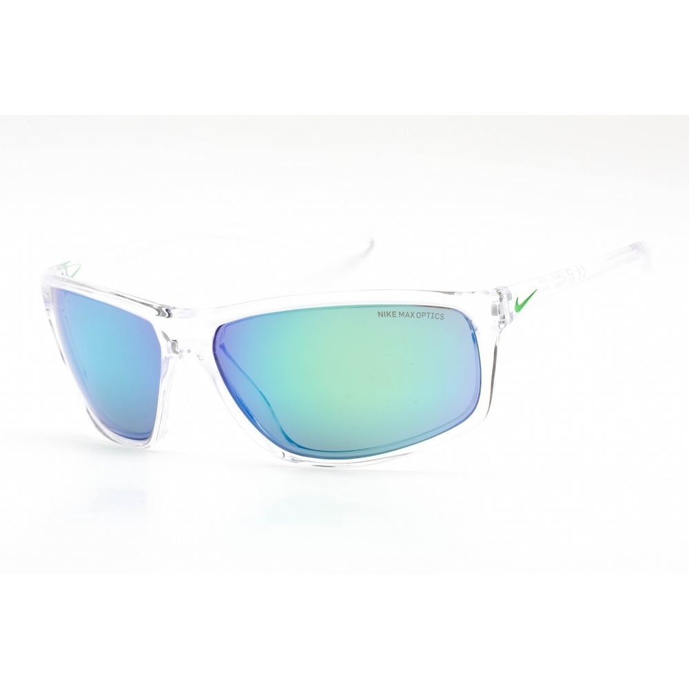 NWT Nike ADRENALINE M EV1113 Clear-Grey Rectangle 66mm Sunglasses